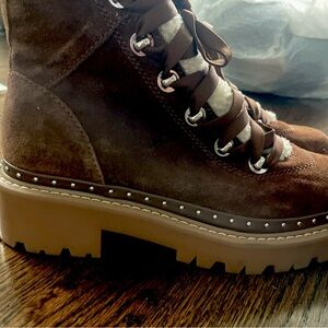 Steve Madden Dark Brown Lace Up Boots